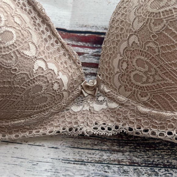 Rene Rofe Smart & Sexy Elegant Lace Underwire Push-up Bra - Cream - Picture 4 of 11